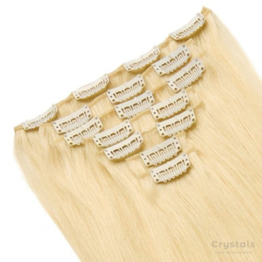 Blonde Clip In Hair Extensions #613 - Image 2