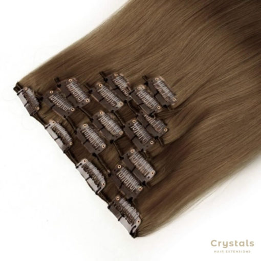 Light Chestnut Clip In Hair Extensions - Image 6